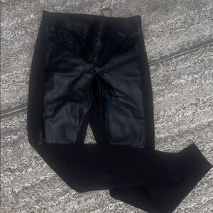 T Tahari Dark Faux Leather Leggings